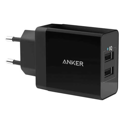 Сетевое зарядное устройство Anker PowerPort 2 USB 4,8A Black