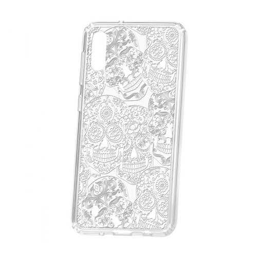 Чехол Kruche Samsung Galaxy M10 Print Skull White