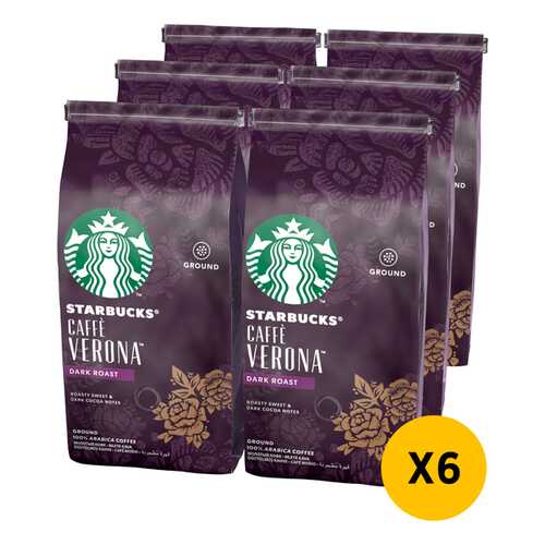 STARBUCKS Dark Cafe Verona кофе молотый 6 штук по 200г
