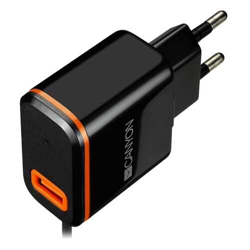 Сетевое зарядное устройство Canyon 1 USB/USB Type-C 2,1A Black