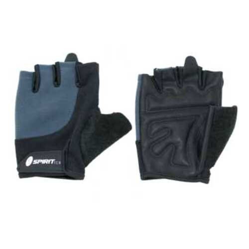 Перчатки для тяжелой атлетики и фитнеса Spirit Fitness W-03, черные/синие, L