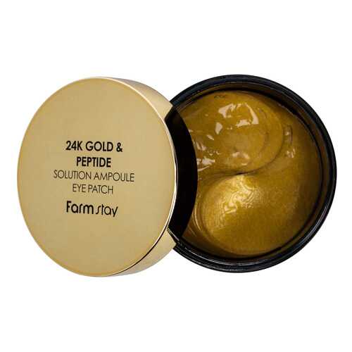 Патчи для глаз Farm Stay 24K Gold & Peptide Solution Ampoule Eye Patch 90 г
