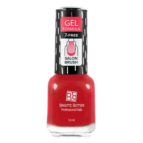 Лак с гелевым эффектом Brigitte Bottier Gel Formula тон 42 клубнично-красный, 12 мл