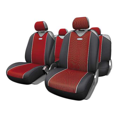 Комплект чехлов-маек Autoprofi Carbon Plus CRB-902P BK/RD