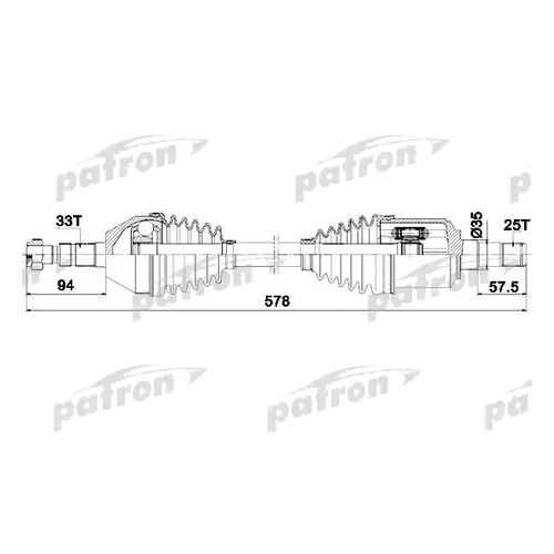 Приводной вал PATRON PDS0435