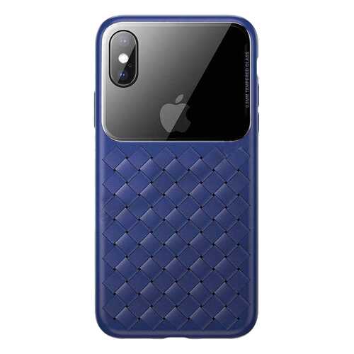 Чехол Baseus Glass & Weaving (WIAPIPH58-BL03) для iPhone X/Xs (Blue)