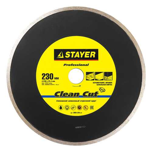 Отрезной диск по камню для угловых шлифмашин Stayer 3665-230_z01