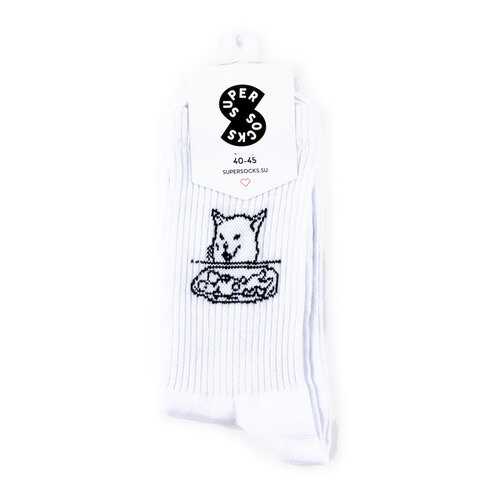 Носки Super Socks Кот Мем белые 35-40