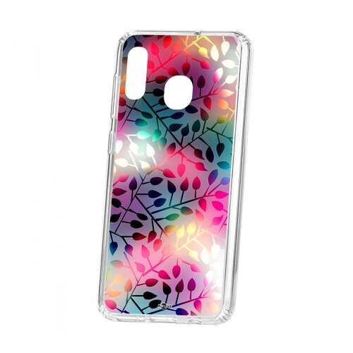 Чехол Kruche Samsung Galaxy A20 2019 Print Цветные листья