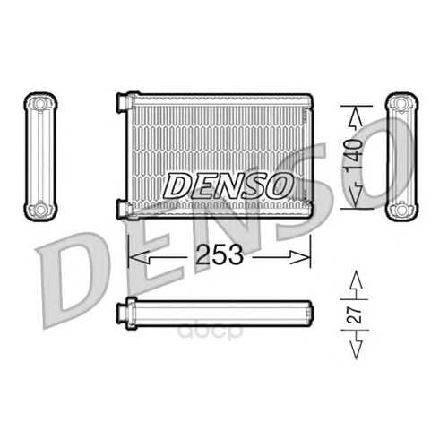 Радиатор отопителя 253x144 Denso DRR05005