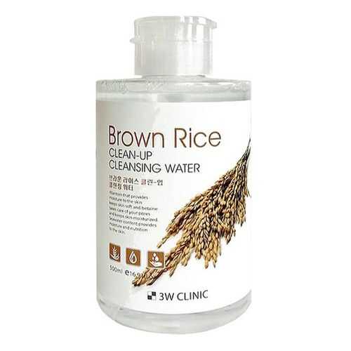 Средство для очищения 3W Clinic Brown Rice Clean-Up Cleansing Water 500 мл