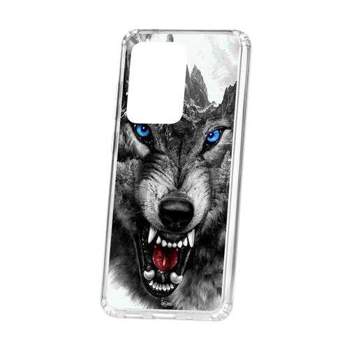 Чехол Samsung Galaxy S20 Ultra Kruche Print Волк