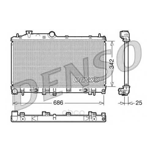 Радиатор 342x686 Denso DRM36005
