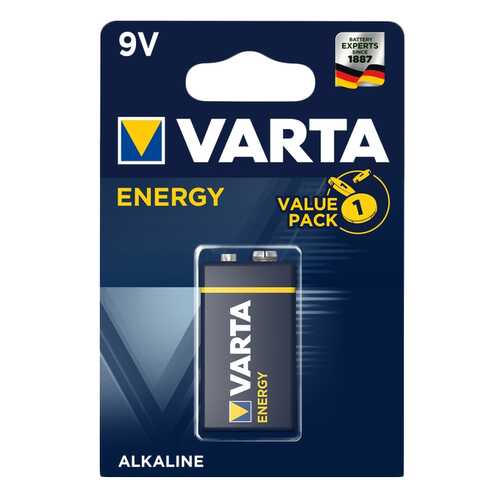Батарейка 9V Крона щелочная Varta Energy 6LR-61 (4122) в блистере 1шт.