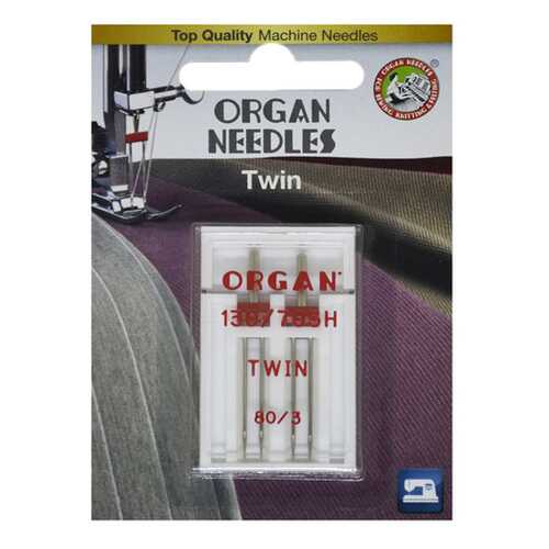 Иглы Organ двойные 2-80/3 Blister