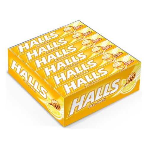 Карамель Halls мед лимон 12 шт