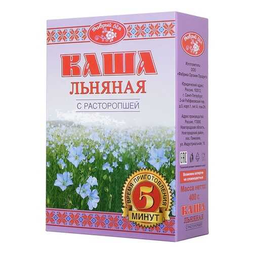 Каша Добрый Лен льняная с расторопшей 400 г