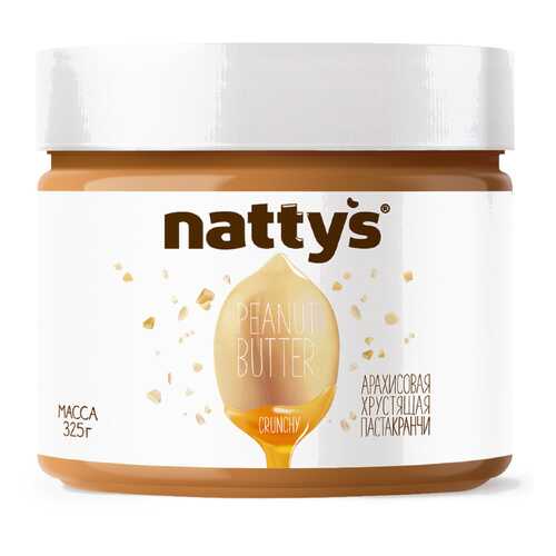 Арахисовая паста Nattys Crunchy с кусочками арахиса 325 г