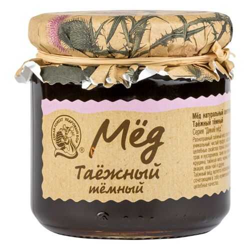 Мед цветочный Кедровый бор таежный темный 245 г