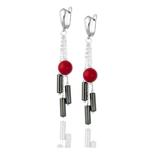 Серьги Lattrice, вставка коралл, артикул 54655974