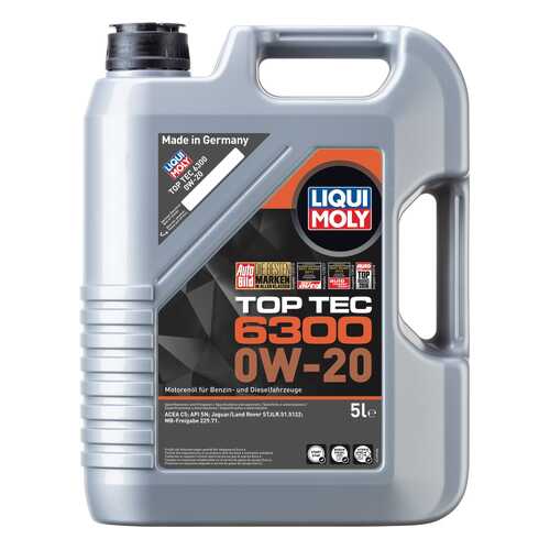 Моторное масло Liqui moly Top Tec 6300 0W-20 5л