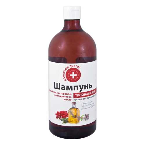 Шампунь Elfa Домашний Доктор Репейное, касторовое, розмариновое масло 1000 мл
