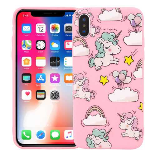Чехол KAWAI для iPhone X/XSЕдинороги в облаках