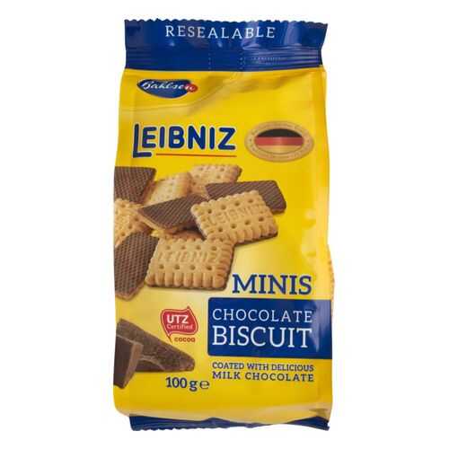 Печенье Leibniz minis chocolate biscuit в шоколаде 100 г