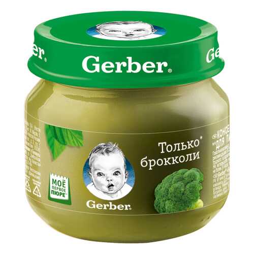 Пюре овощное Gerber Брокколи с 4 мес. 80 г
