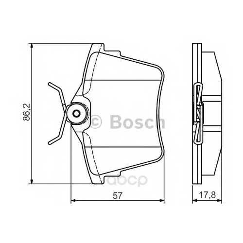 Тормозные колодки дисковые Bosch 0986495090