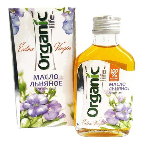 Масло льняное Organic Life пищевое нерафинированное 100 мл