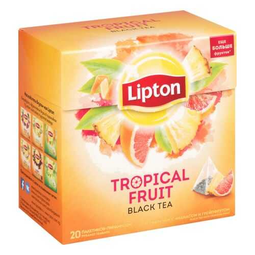 Чай черный Lipton tropical fruit 20 пакетиков