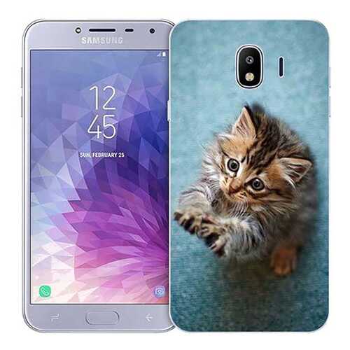 Чехол RE:PA для Samsung Galaxy J4 (2018) с принтом Котёнок на голубом