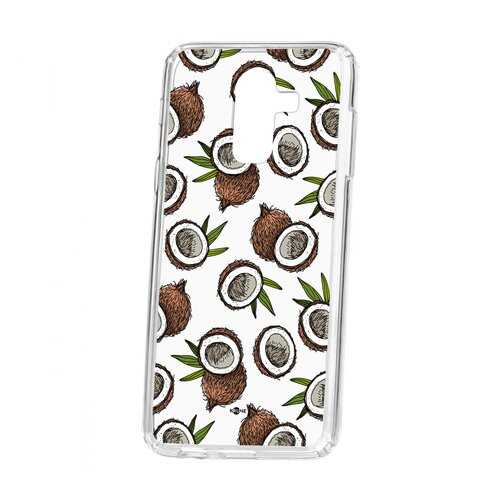 Чехол Kruche Samsung Galaxy A6 Plus (2018) A605f Print Кокосы