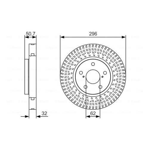 Тормозной диск Bosch 0986479T37