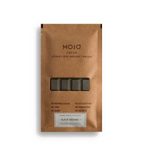 Белый шоколад Mojo Cacao с черным кунжутом black sesame