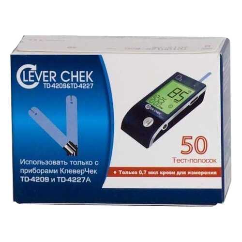 Тест-полоски для глюкометра TaiDoc Clever Chek TD-4227/TD-4209 50 шт.