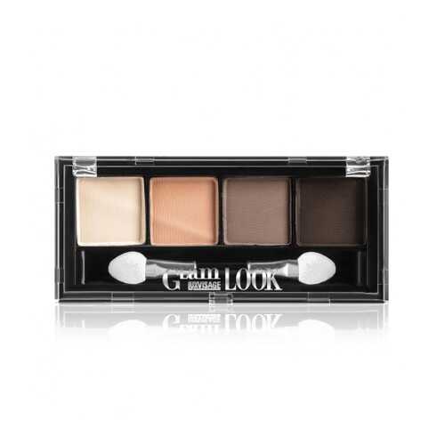 Тени для век LuxVisage Glam Look 4х цветные матовые №2 Кофейная