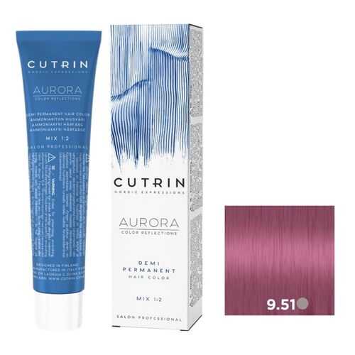 Крем-краситель AURORA DEMI PERMANENT для окрашивания волос CUTRIN 9.51 ледяная роза 60 мл