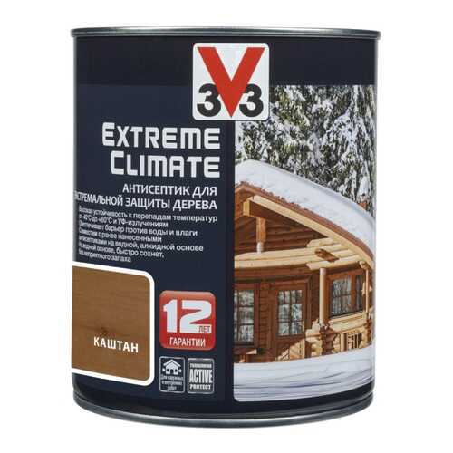 Антисептик для экстремальной защиты V33 Extreme Climate 0.9 л, Цвет каштан