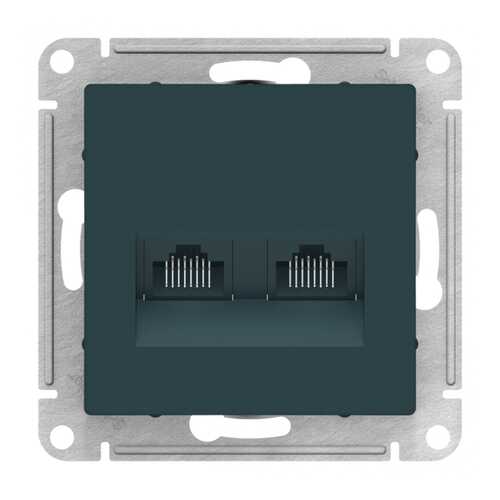 Розетка SE AtlasDesign Изумруд двойная компьютерная RJ45+RJ45, кат.5E, механизм