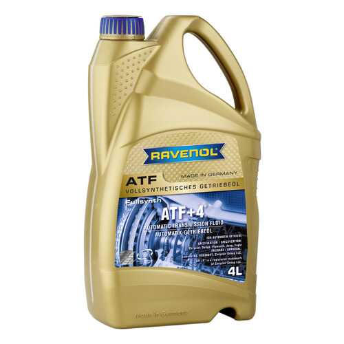 Трансмиссионное масло RAVENOL ATF+4 Fluid 4л 1211100-004