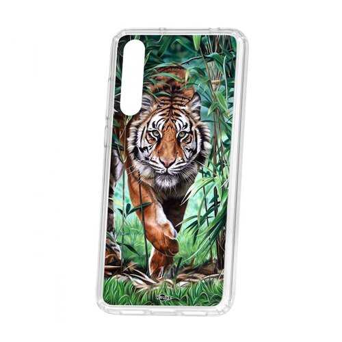 Чехол Kruche Huawei P20 Pro (Plus) Print Крадущийся тигр