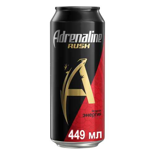Энергетический напиток ягодная энергия Adrenaline juicy жестяная банка 0.449 л