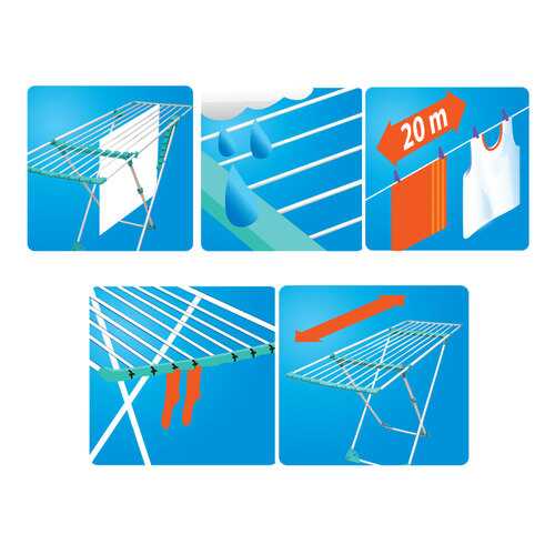 Сушилка для белья напольная Hausmann Aura Deluxe 190x56x95см