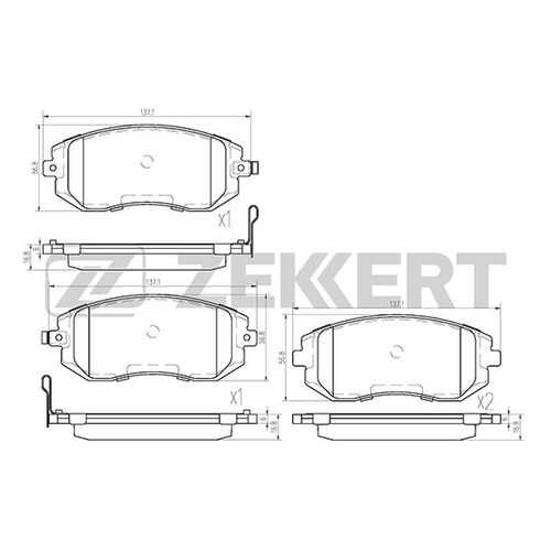 Комплект тормозных колодок, дисковый тормоз ZEKKERT BS-2585