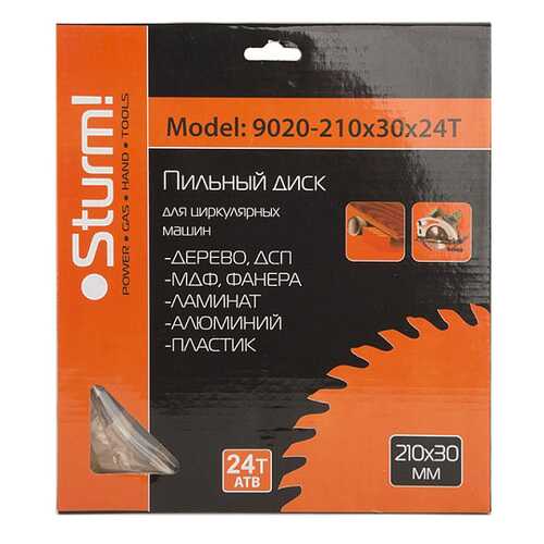 Диск по дереву для дисковых пил Sturm! 9020-210-30-24T