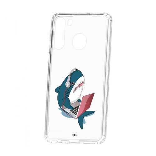 Чехол Kruche Samsung Galaxy A21 Print Акула