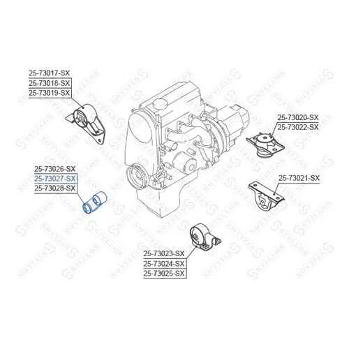 Опора двигателя STELLOX 25-73027-SX