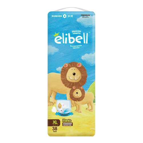 Подгузники-трусики Elibell XL (12-17 Кг) 38 шт..